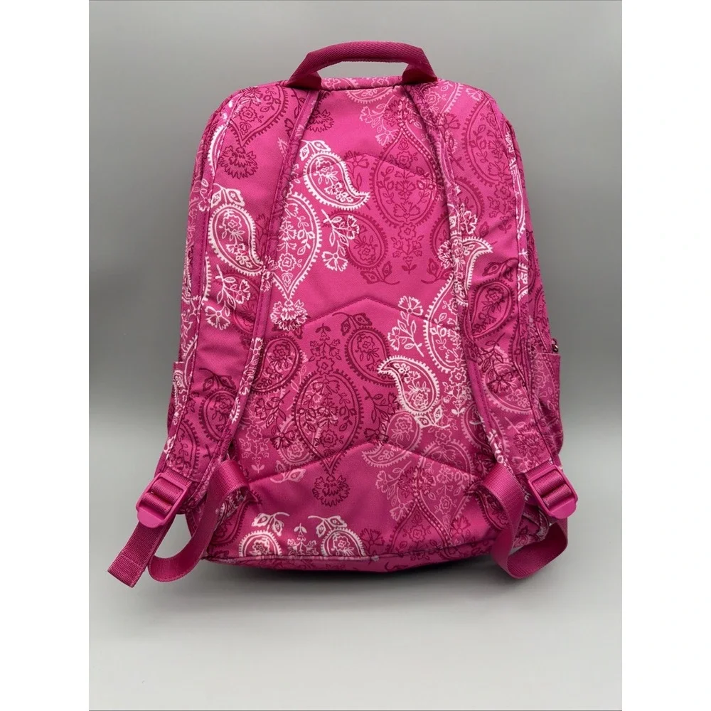 VERA BRADLEY Lighten Up Laptop Backpack Stamped Paisley Travel Bag College Work